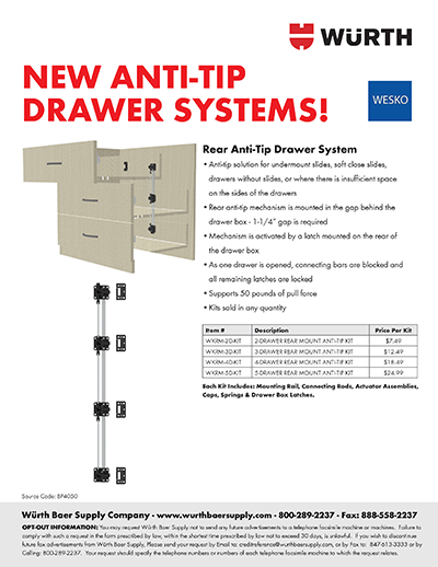 Click to open PDF - New Anti-Tip Drawer Systems - Wesko